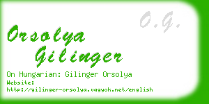 orsolya gilinger business card